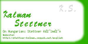 kalman stettner business card